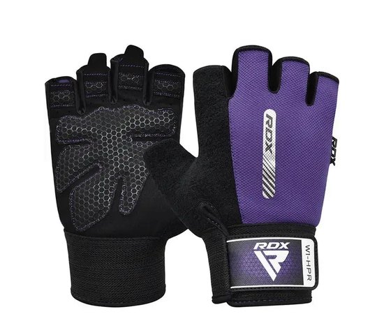 Перчатки для фитнеса RDX W1 Half Purple M (WGA-W1HPR-M), Размер: M, Цвет: Purple