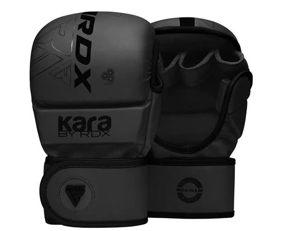 Перчатки для ММА RDX F6 KARA Matte Black Plus L/XL (GSR-F6MB-L/XL+), Цвет: Чёрный, Размер: L/XL