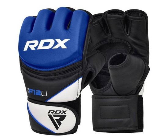 Рукавички для ММА RDX F12 Model GGRF Blue L (GGR-F12U-L), Колір: Чорний/Синій, Розмір: L