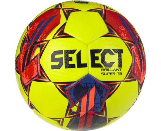 М'яч футбольний Select Brilliant Super FIFA TB v23 жовтий/червоний size 5 (011496-028)