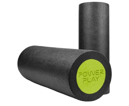 Масажний ролер PowerPlay 4021 Fitness Roller Чорно-зелений 30x15см (PP_4021_BL/Green_(30*15))