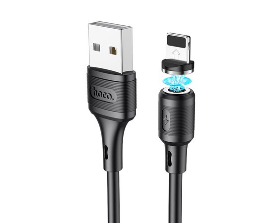 Кабель Hoco Lightning Магнитный Sereno magnetic charging cable X52 1.2m, 2.4A Black (000006465)