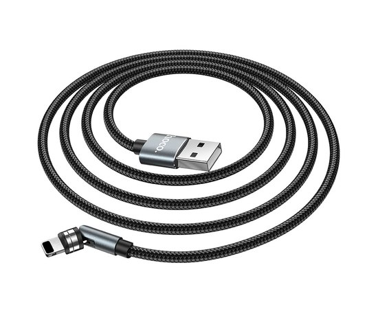 Кабель Hoco Lightning Магнитный Universal 360° Rotating magnetic charging cable U94 1.2m, 2.4A Black (000006527)