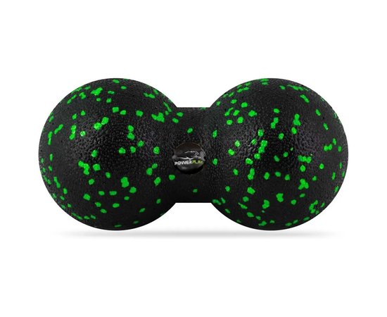 Массажный мяч двойной PowerPlay PP-4352 Epp foam peanut ball 8х16 см черно-зеленый (PP_4352_Green_8*16)