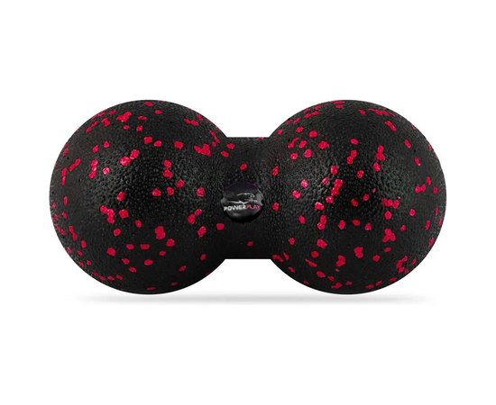 Массажный мяч двойной PowerPlay PP-4352 Epp foam peanut ball 8х16 см черно-красный (PP_4352_Red_8*16)