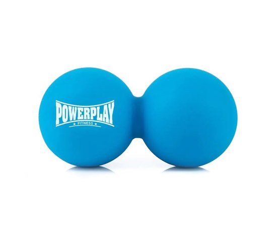 Массажный мяч двойной PowerPlay PP-4355 Silicone Lacrosse Peanut Ball 6.3х12.6 см синий (PP-4355_Blue), Цвет массажёра : Синий