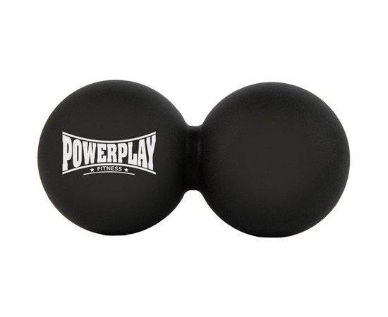 Массажный мяч двойной PowerPlay PP-4355 Silicone Lacrosse Peanut Ball 6.3х12.6 см черный (PP-4355_Black)