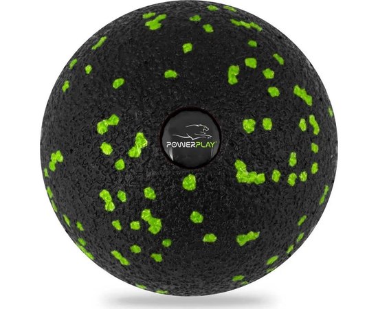 Масажний м'яч PowerPlay PP-4350 Epp Massage Ball 8 см чорно-зелений (PP-4350_Green_d8), Колір масажера: Чорно-зелений, Діаметр, мм: 80 мм