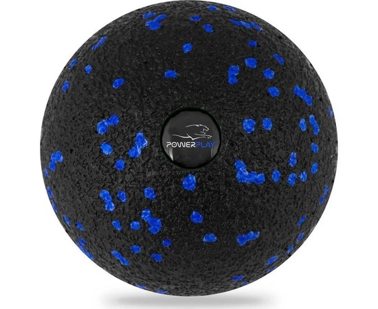 Масажний м'яч PowerPlay PP-4350 Epp Massage Ball 8 см чорно-синій (PP-4350_Blue_d8), Колір масажера: Чорно-синій, Діаметр, мм: 80 мм