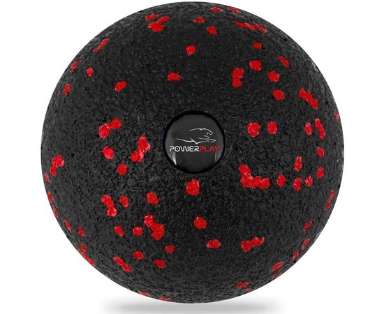 Масажний м'яч PowerPlay PP-4350 Epp Massage Ball 8 см чорно-червоний (PP-4350_Red_d8), Колір масажера: Чорно-червоний, Діаметр, мм: 80 мм