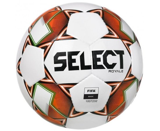 Мяч футбольный Select Royale FIFA Basic v22 белый/оранжевый size 5 (022534-304)