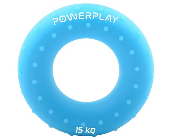 Еспандер кистьовий силіконовий PowerPlay PP-4338 Hand Grip Light 15 кг Блакитний (PP_4338_Blue_15kg), Навантаження: 15 кг