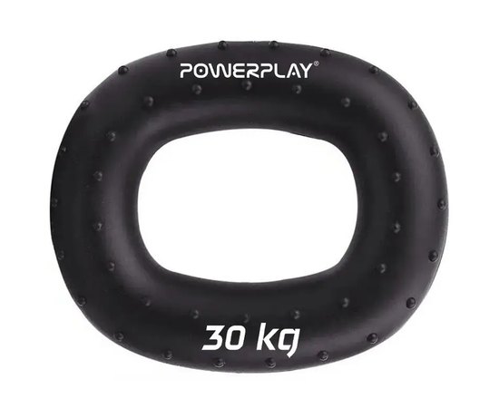 Еспандер кистьовий силіконовий PowerPlay PP-4337 Hand Grip Hard 30 кг Чорний (PP_4337_Black_30kg), Навантаження: 30 кг