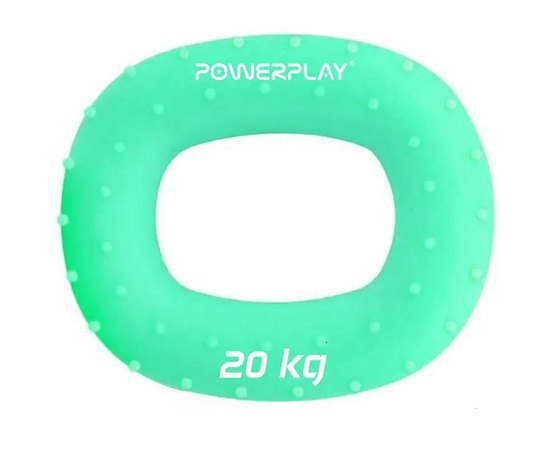 Еспандер кистьовий силіконовий PowerPlay PP-4337 Hand Grip Medium 20 кг Зелений (PP_4337_Green_20kg), Навантаження: 20 кг