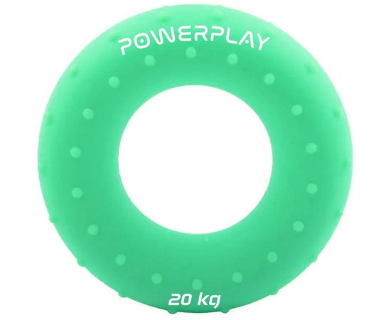 Еспандер кистьовий силіконовий PowerPlay PP-4338 Hand Grip Medium 20 кг Зелений (PP_4338_Green_20kg), Навантаження: 20 кг