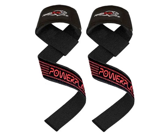 Лямки для тяги PowerPlay 7064 Lifting Gym Straps Чорно-червоні (PP_7064_Black/Red)