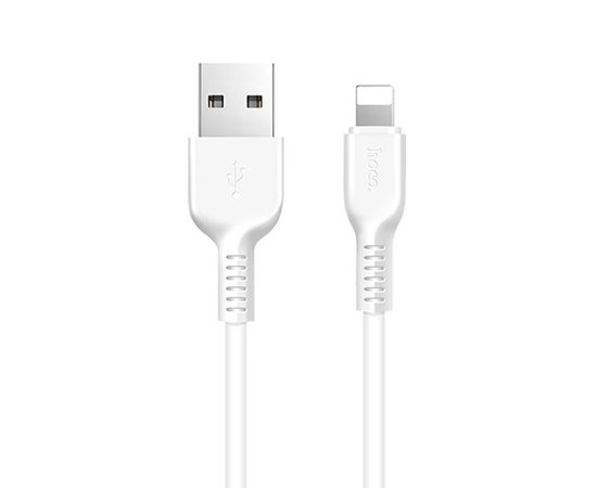 Кабель Hoco Lightning X13 1m, 2.4A White (000000237), Цвет: White