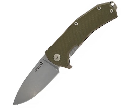 Карманный нож Lionsteel Kur G10 Green (KUR GR), Цвет : Зелёный, Покрытие клинка: SW (Stonewash), Материал рукояти: G-10