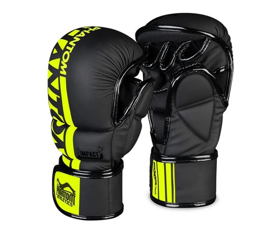 Перчатки для ММА Phantom APEX Sparring Neon L/XL (PHMMAG2301-LXL), Цвет: Чёрный/Жёлтый, Размер: L/XL