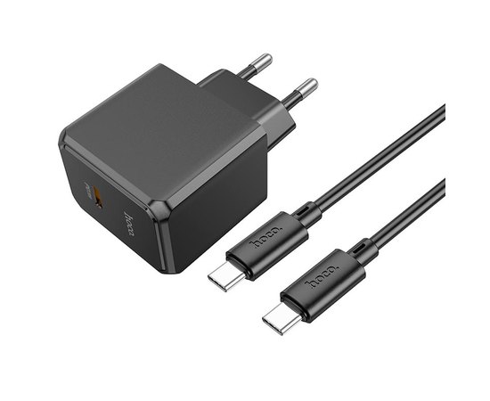 Зарядное устройство Hoco Type-C to Type-C cable Ocean single port charger CS13A 1type-C, 20W/3A, PD/QC Black (000010369)