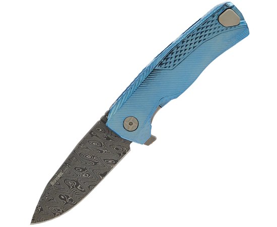 Кишеньковий ніж Lionsteel ROK Damascus Titanium Blue (ROK DD BL), Колір: Blue