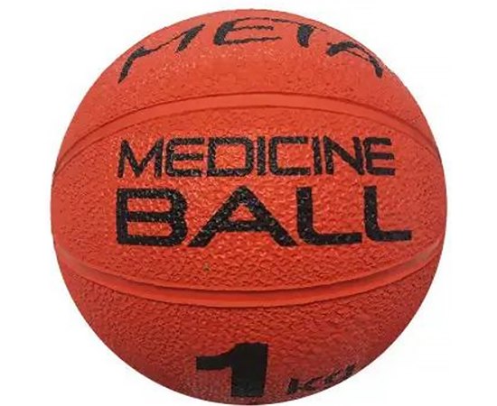 Медицинбол Meta Colour Medicine Ball 1 кг помаранчевий 19,5 см (3000100100), Діаметр: 19.5 см, Вага: 1 кг