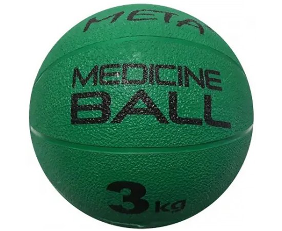 Медицинбол Meta Colour Medicine Ball 3 кг зеленый 23 см (3000300100), Диаметр: 23 см, Вес: 3 кг