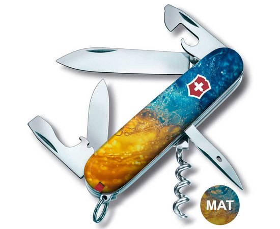 Многофункциональный нож Victorinox Spartan Ukraine Желто-синие брызги 1.3603.7_T3160pw