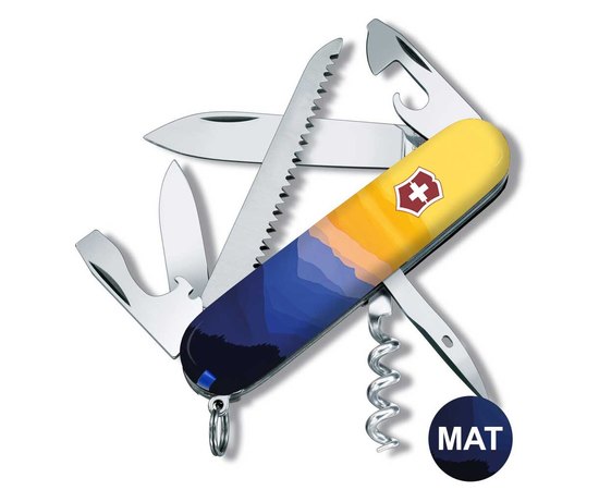 Многофункциональный нож Victorinox Camper Ukraine Горный пейзаж 1.3613.7.T3190pw