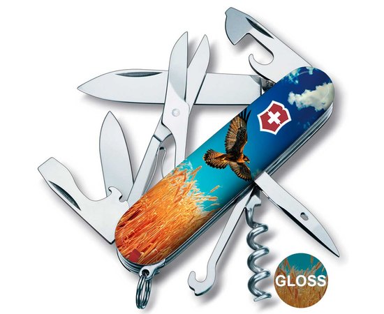 Многофункциональный нож Victorinox Climber Ukraine Свободный Сокол 1.3703.7.T3230pw