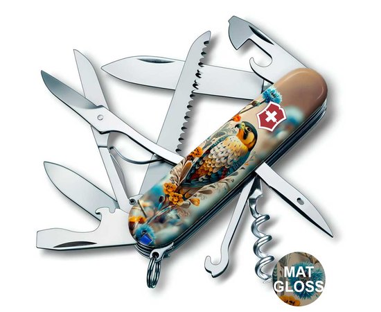 Многофункциональный нож Victorinox Huntsman Ukraine Благородный Сокол 1.3713.7.T3260pw