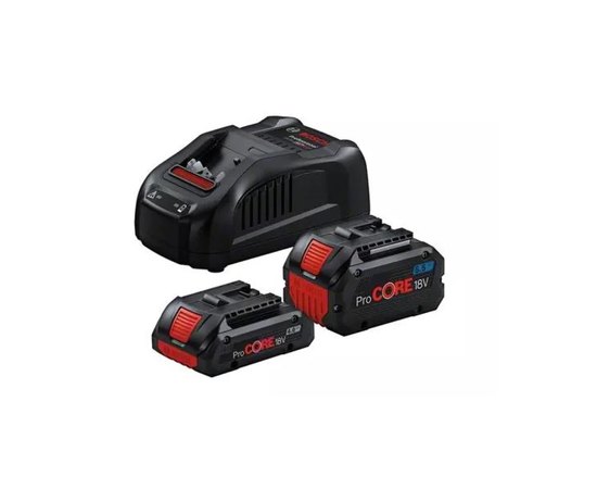 Набор Bosch Professional 2 аккумулятора ProCORE 18 V 4.0 Ah + ProCORE 18 V 5.5 Ah, зарядное устройство GAL 1880 CV (1600A0214A)