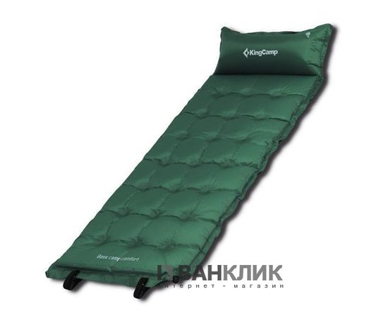 Cамонадувающийся коврик KingCamp Base Camp XL Dark green KM3559