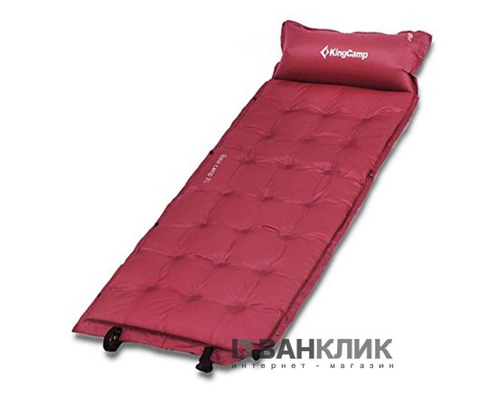 Cамонадувающийся коврик KingCamp Base Camp XL Wine red KM3559