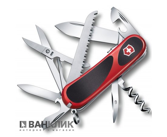 Нож Victorinox Delemont, EvoGrip S17, 85 мм, красный/черный 2.3913.SC