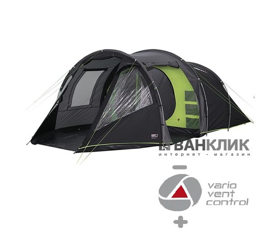 Палатка High Peak Paros 5 Dark grey/Green 923771