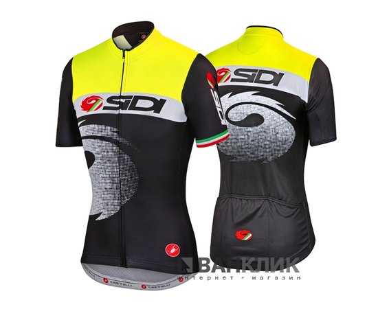 Велофутболка мужская Sidi Pippo 2 Jersey No.2140 Black/Yellow Fluo L ЦБ0001050