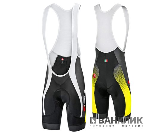 Велошорты мужские Sidi Pippo2 Bibshort No.2141 Black/Yellow Fluo L ЦБ0001061