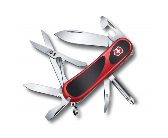 Нож Victorinox Delemont, EvoGrip 16, 85 мм, красный/черный 2.4903.C