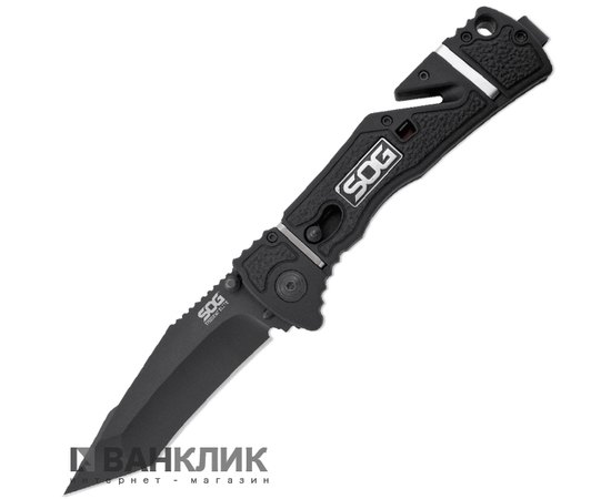 Нож SOG Trident Elite Tanto Black Blade (TF104-CP)