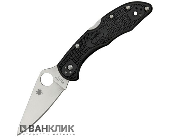 Нож Spyderco Delica4 Flat Ground Black (C11FPBK)