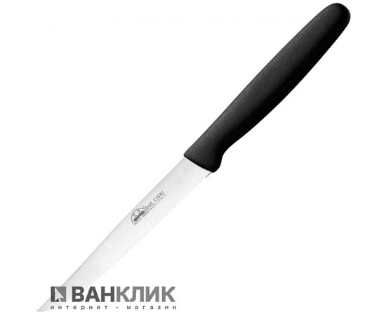 Нож кухонный Due Cigni Steak Serrated черный (714/11D)