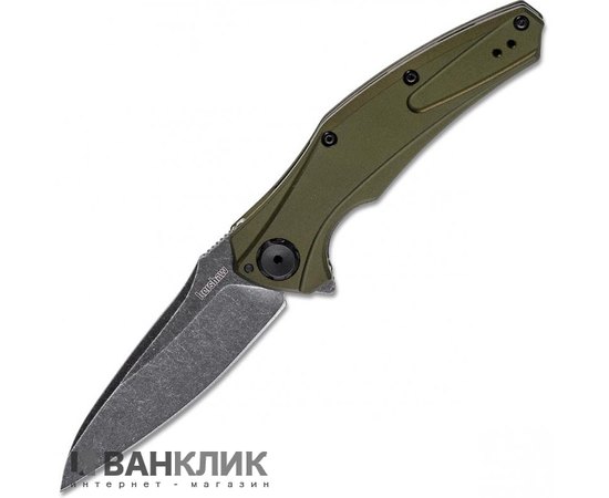 Нож KAI Kershaw Bareknuckle Black Blade олива 7777OLBW