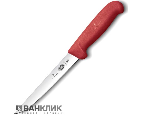 Нож кухонный обвалочный Victorinox Fibrox 15 см, красный 5.6001.15