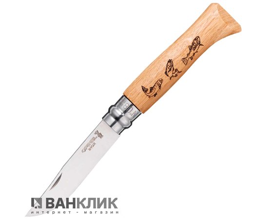 Нож Opinel №8 VRI Форель дуб (002334)