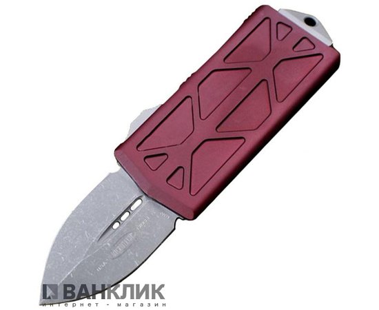 Нож Microtech Exocet Stonewash Apocalyptic merlot red 157-10APMR