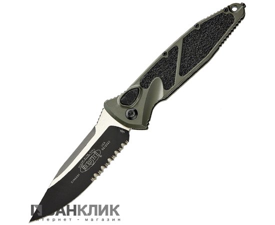 Нож Microtech Socom Elite Auto Drop Point Black Blade olive green 160A-2OD