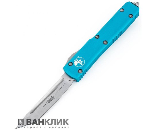 Нож Microtech Ultratech Tanto Point Stonewash :turquoise 123-10TQ