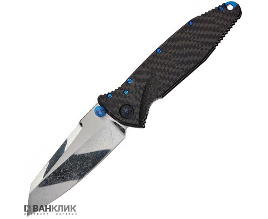 Нож Microtech "Marfione Customs" Socom Elite Cracked Ice CF Blue HW 360-MCK04202