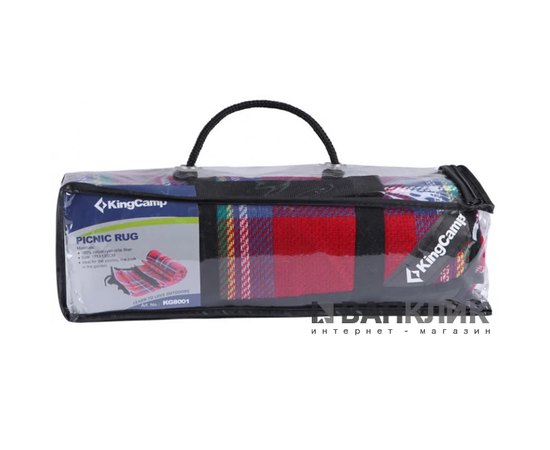 Пикниковый коврик KingCamp Picnic blanket red checkers KG8001